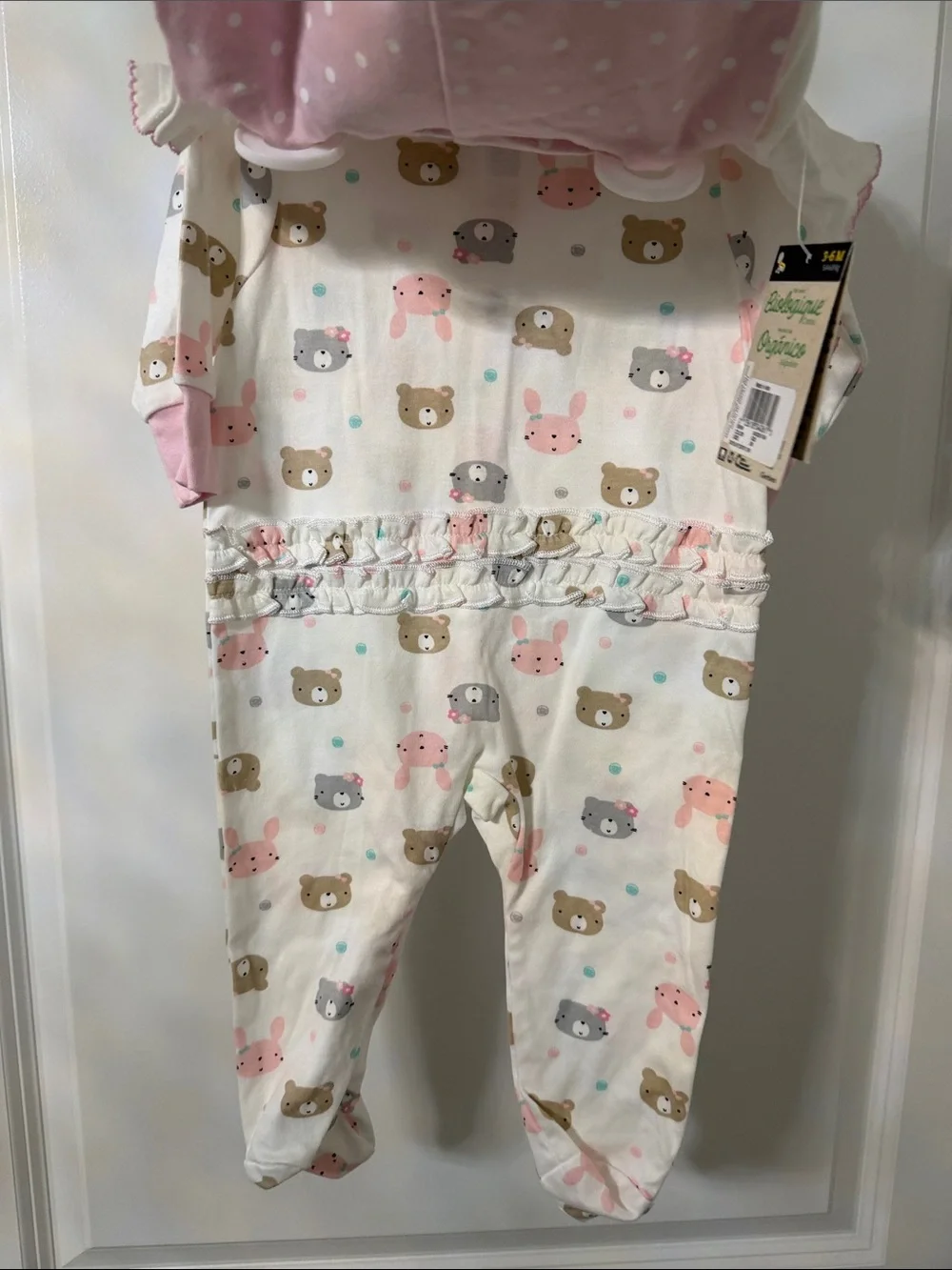 Gerber Organic Baby Girls' 4-piece pajama set